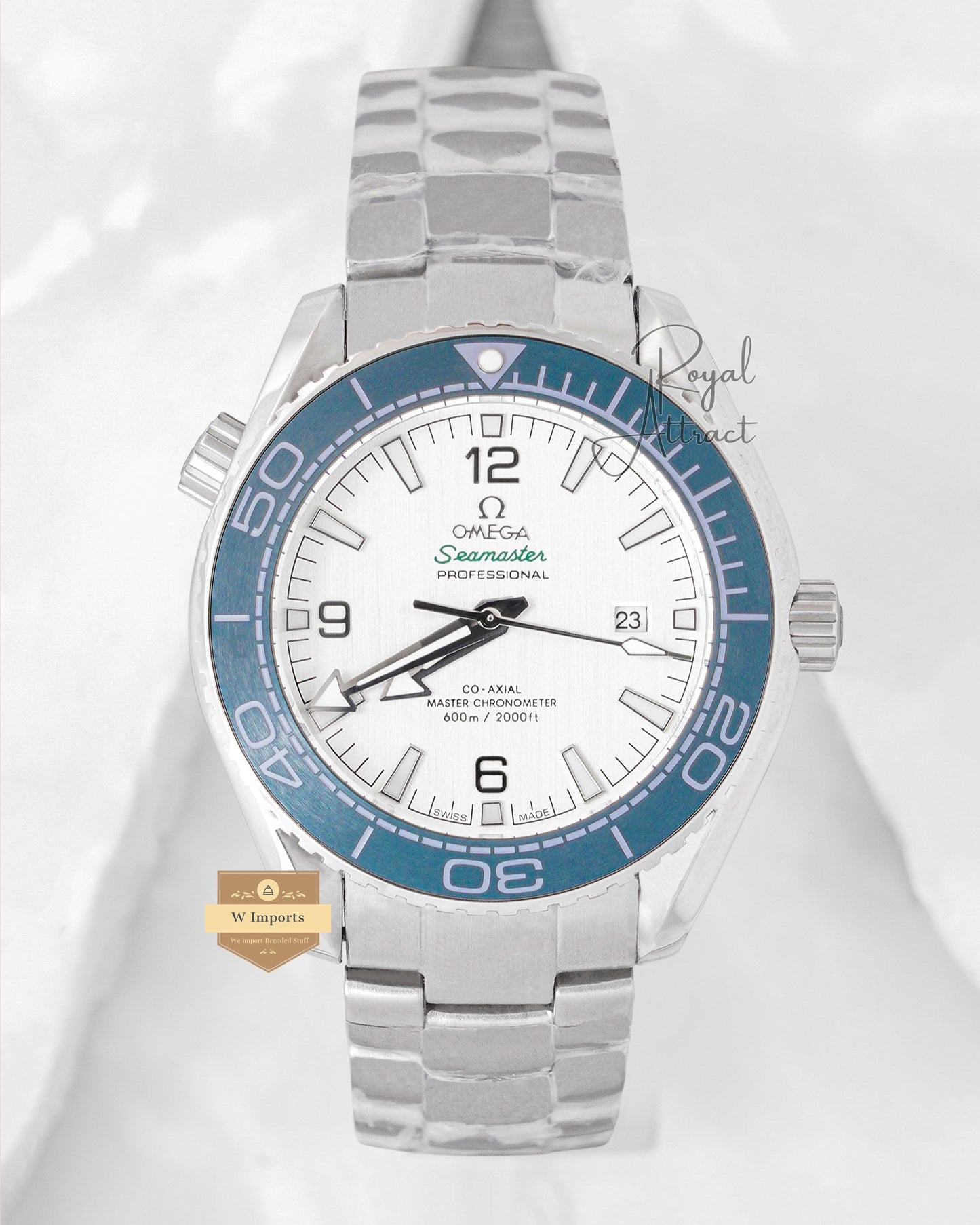 Latest Collection Silver With White Dial Automatic Chain Watch