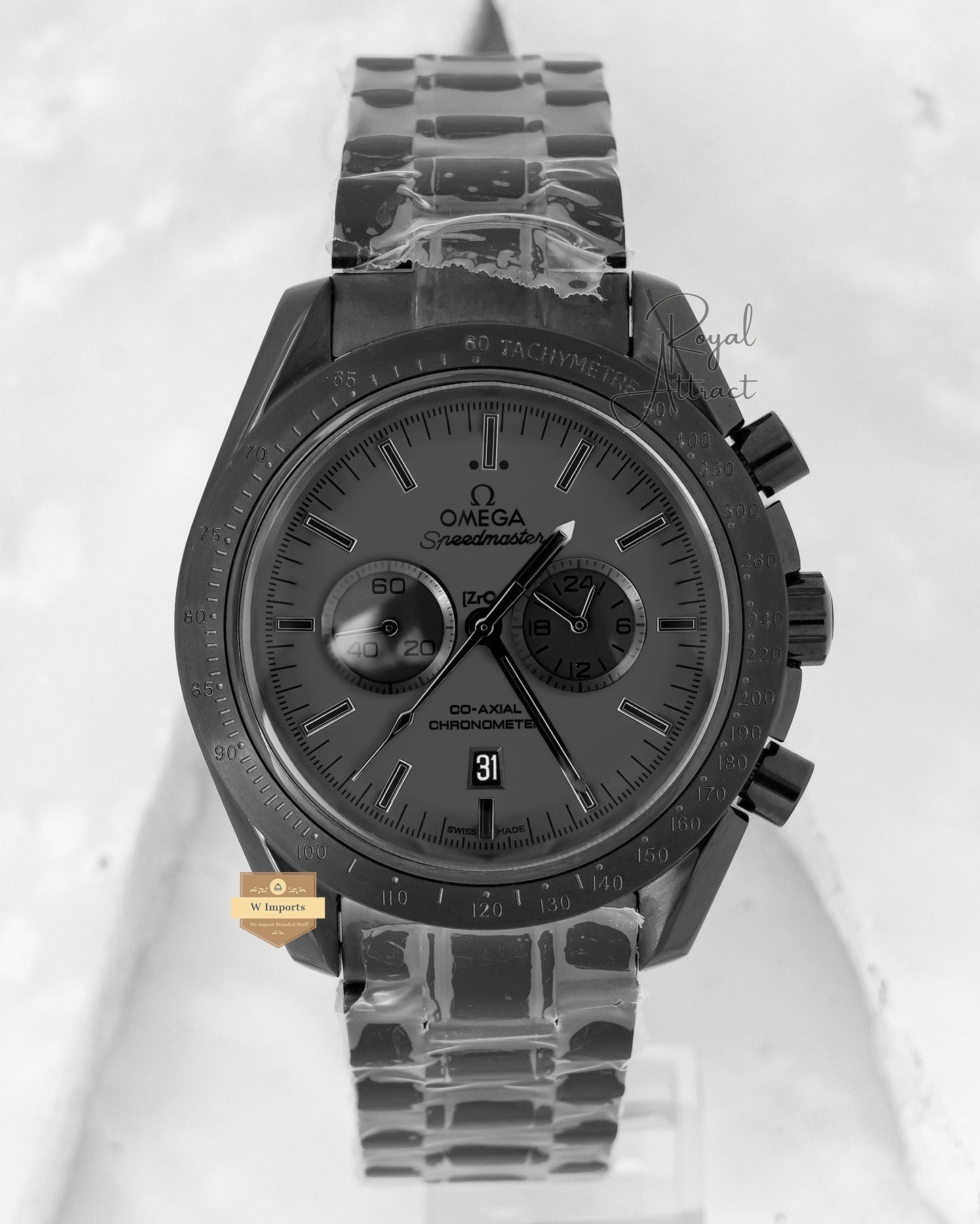 Latest Collection Chronograph All Black With Dial Chain Watch For Men