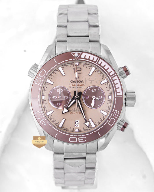 Latest Collection Chronograph Silver With Peach Dial Chain Watch