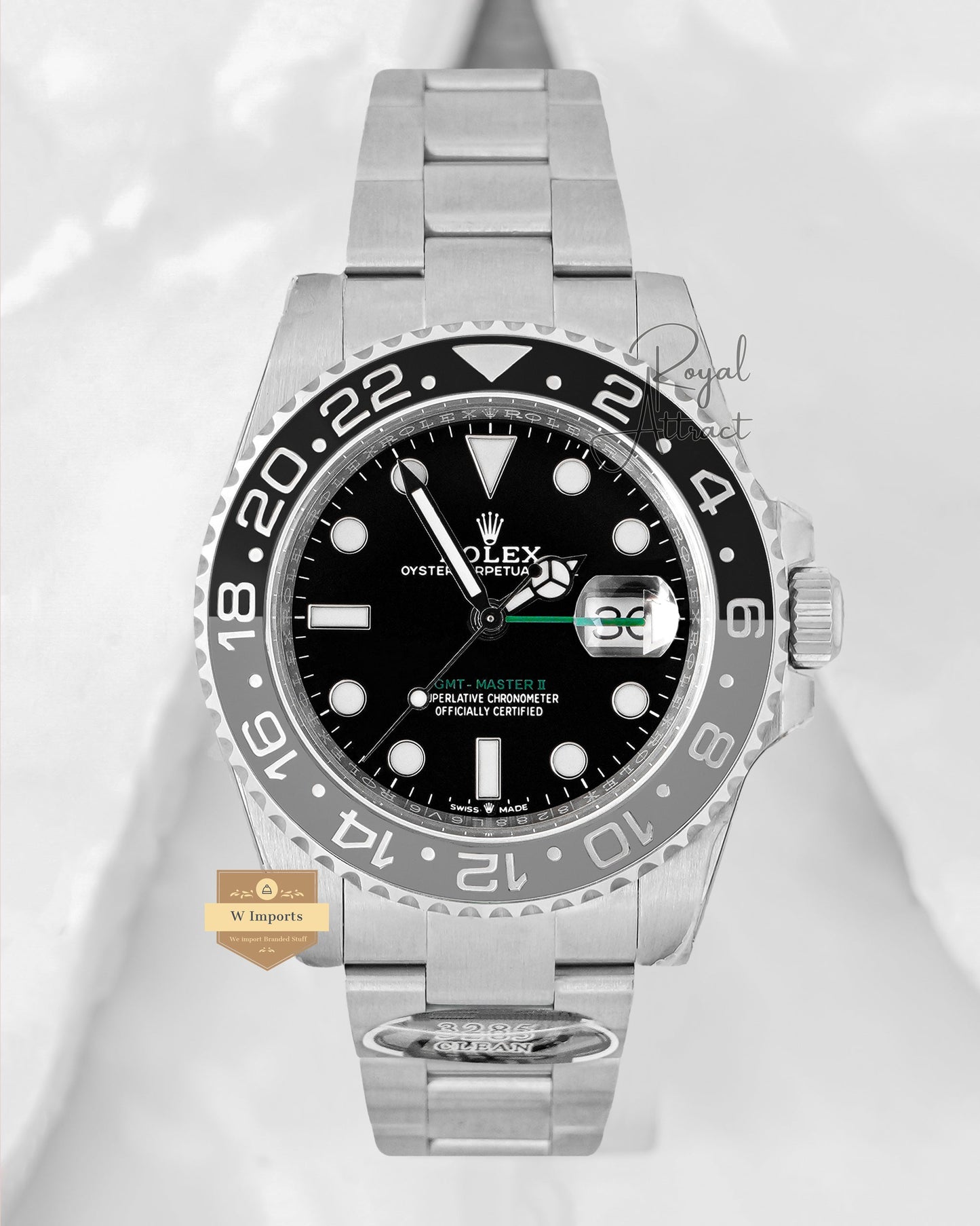 Latest Collection Bwayne Silver Premium Gmt Clean Made Automatic Watch