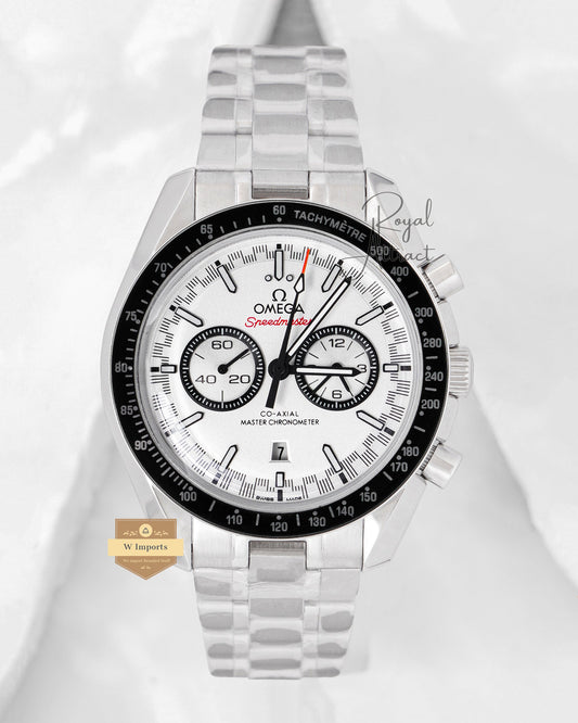 Premium Collection Chronograph Silver With White Dial Chain Watch For Men