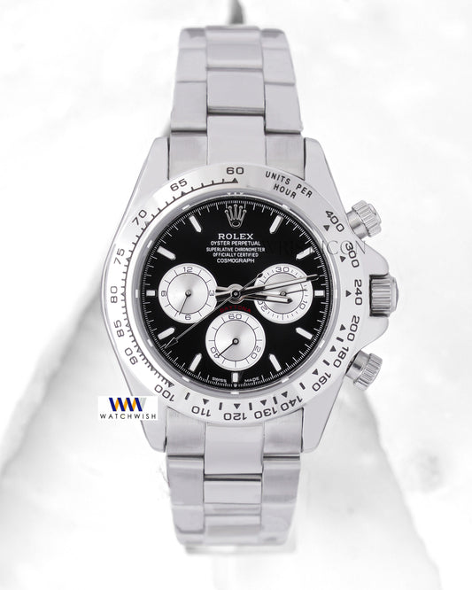 Latest Collection 40 Silver With Black Dial Yn Factory