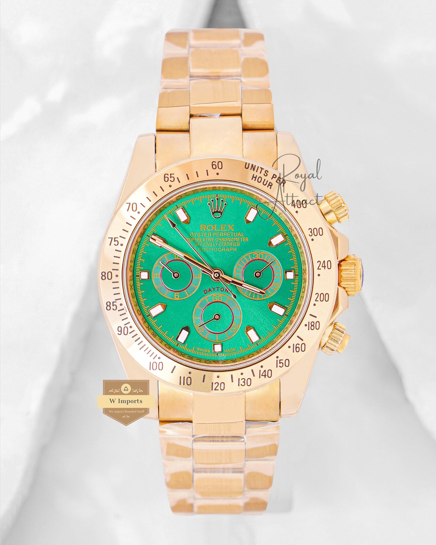 Latest Collection Chronograph 40 Yellow Gold With Green Dial V3 Factory