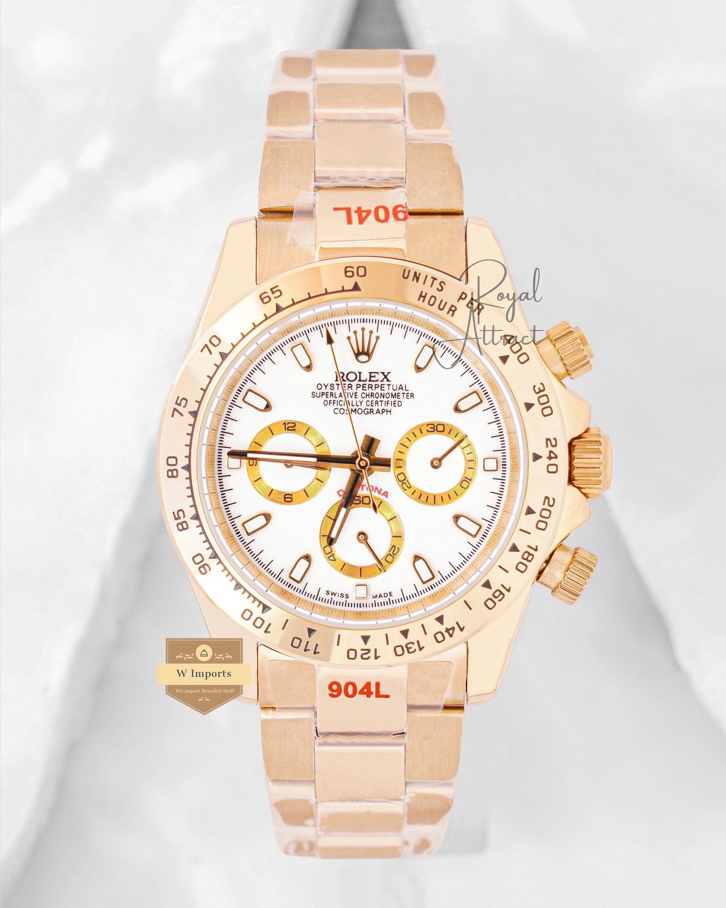 Latest Collection Chronograph 40 Yellow Gold With White Dial V3 Factory