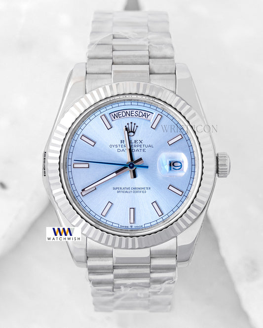 Latest Collection 40mm Silver With Blue Dial Automatic Watch YN Factory