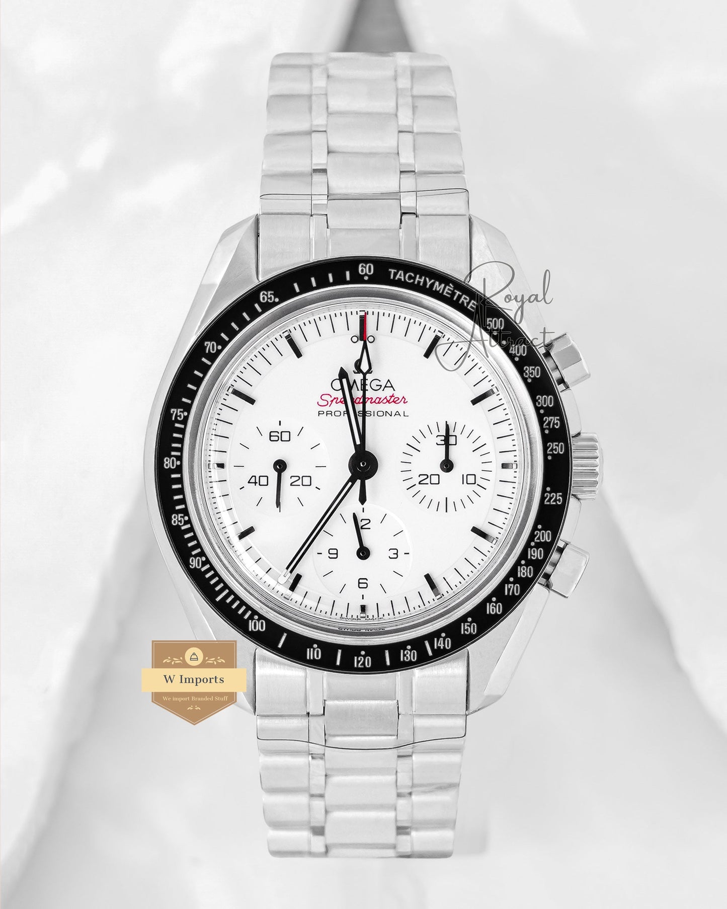 Latest Premium Automatic Silver With White Dial Chain Watch