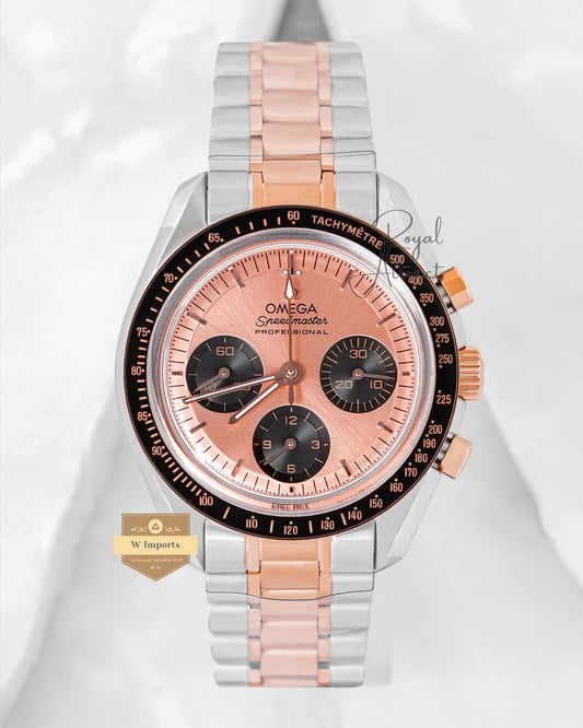 Latest Premium Automatic Two Tone Rose Gold With Dial Chain Watch