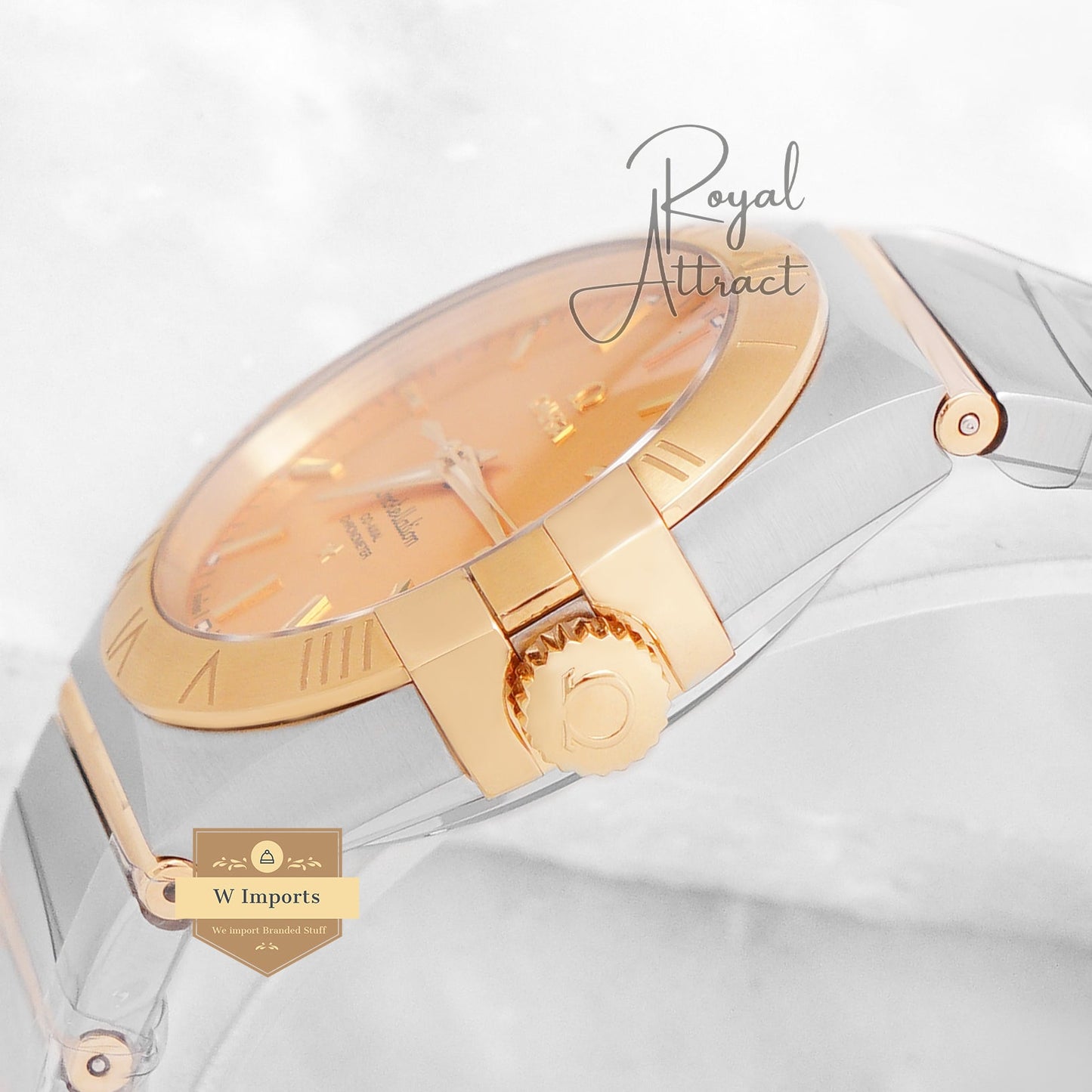Latest Premium Automatic Collection Two Tone Yellow Gold With Dial Chain Watch