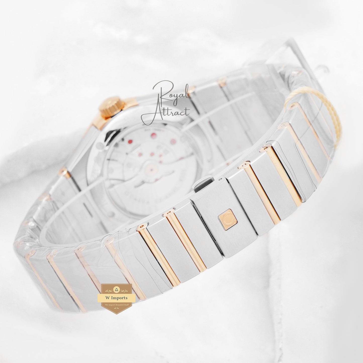 Latest Premium Automatic Collection Two Tone Yellow Gold With Dial Chain Watch