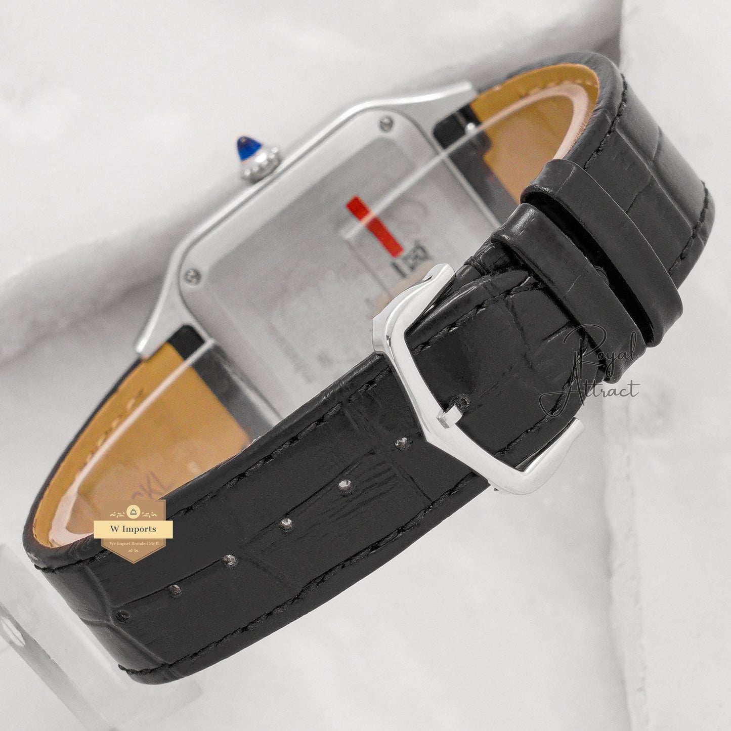 Latest Men Premium Collection All Silver Case With Dial Leather Strap