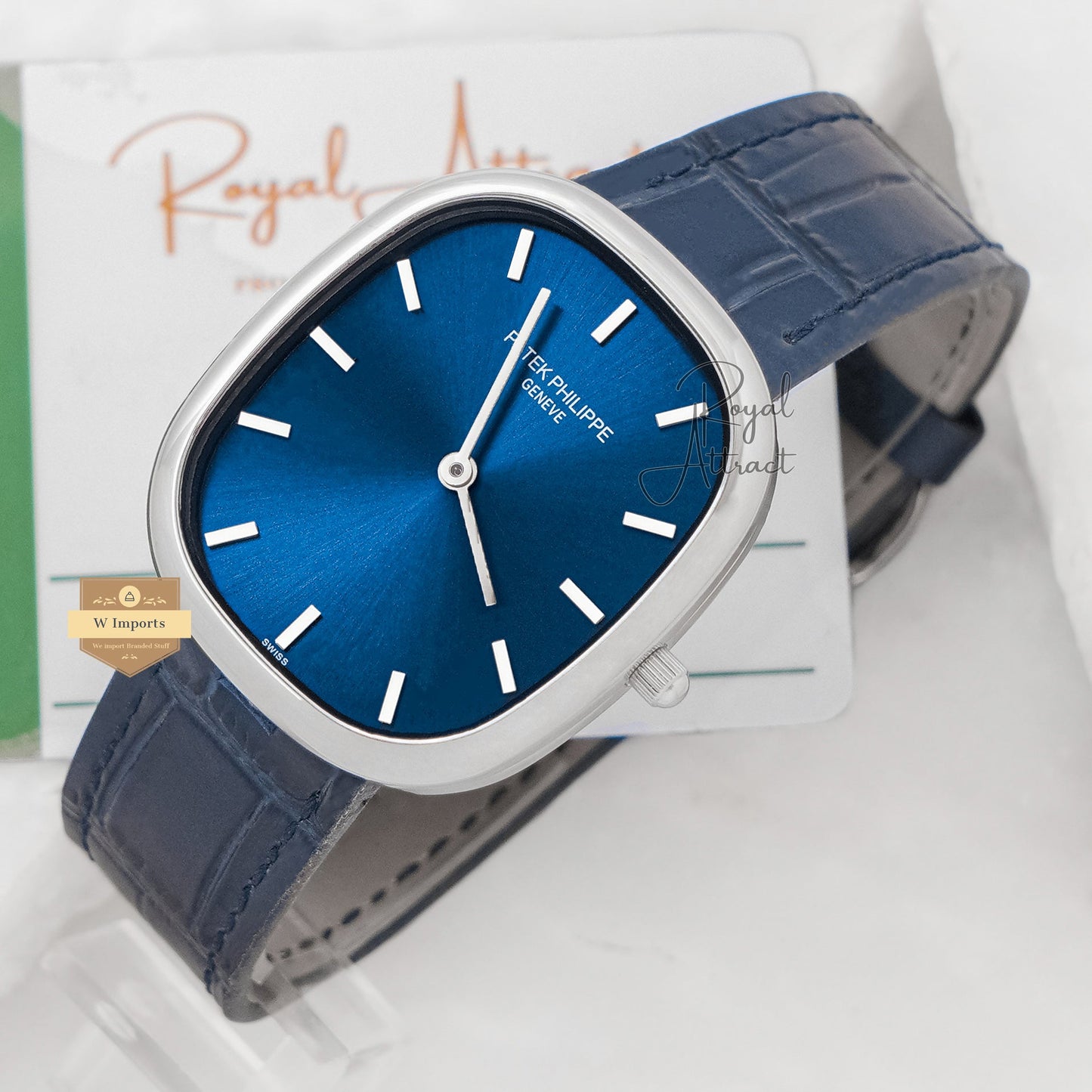 Super Premium Collection Silver Case With Blue Dial Automatic Watch
