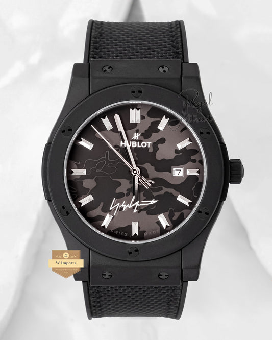 Latest Collection Black Case With Camouflage Dial Pvc Strap