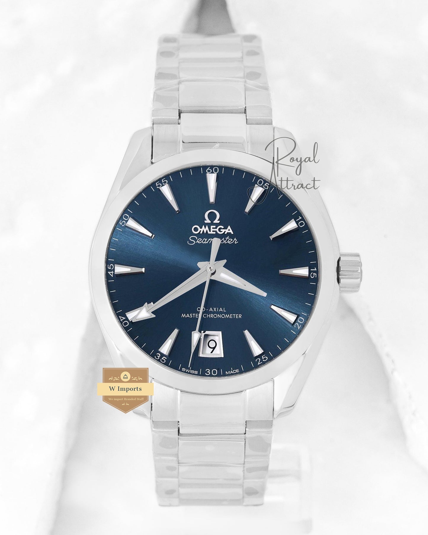 New Collection Silver With Blue Dial Automatic Watch