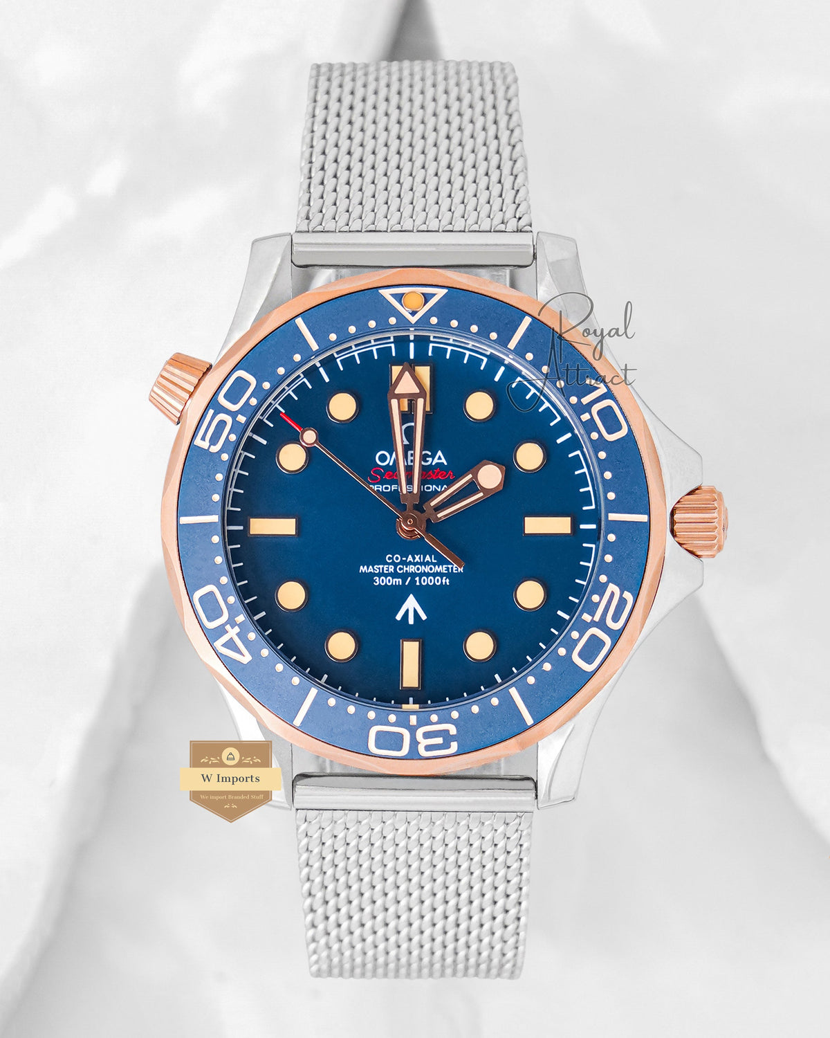 Latest Collection Silver With Plain Blue Dial Automatic Watch For Men