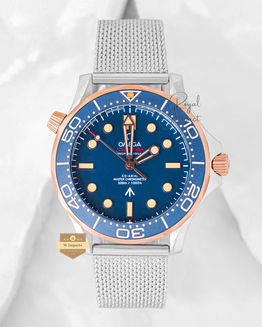 Latest Collection Silver With Plain Blue Dial Automatic Watch For Men