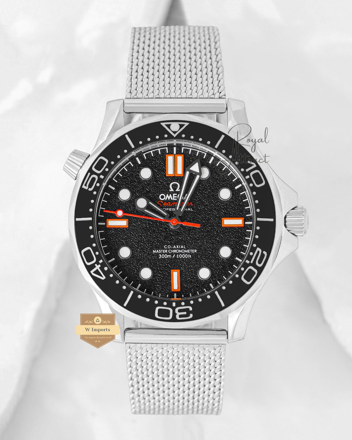 New Collection Silver With Black Dial Automatic Watch
