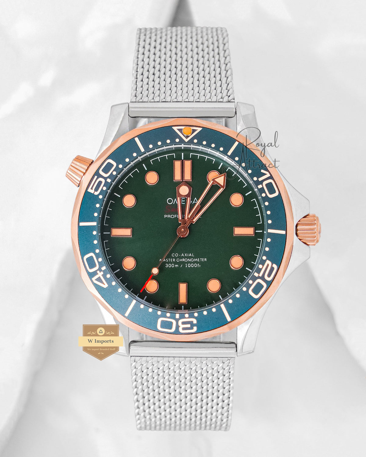 Latest Collection Silver With Green Dial Automatic Watch For Men