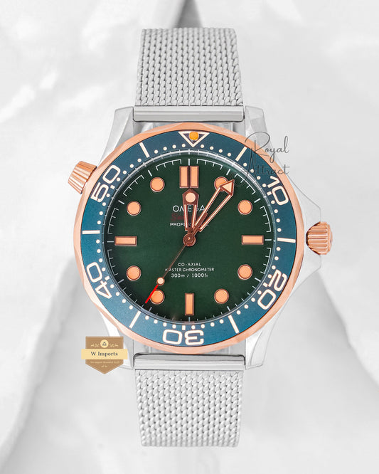 Latest Collection Silver With Green Dial Automatic Watch For Men