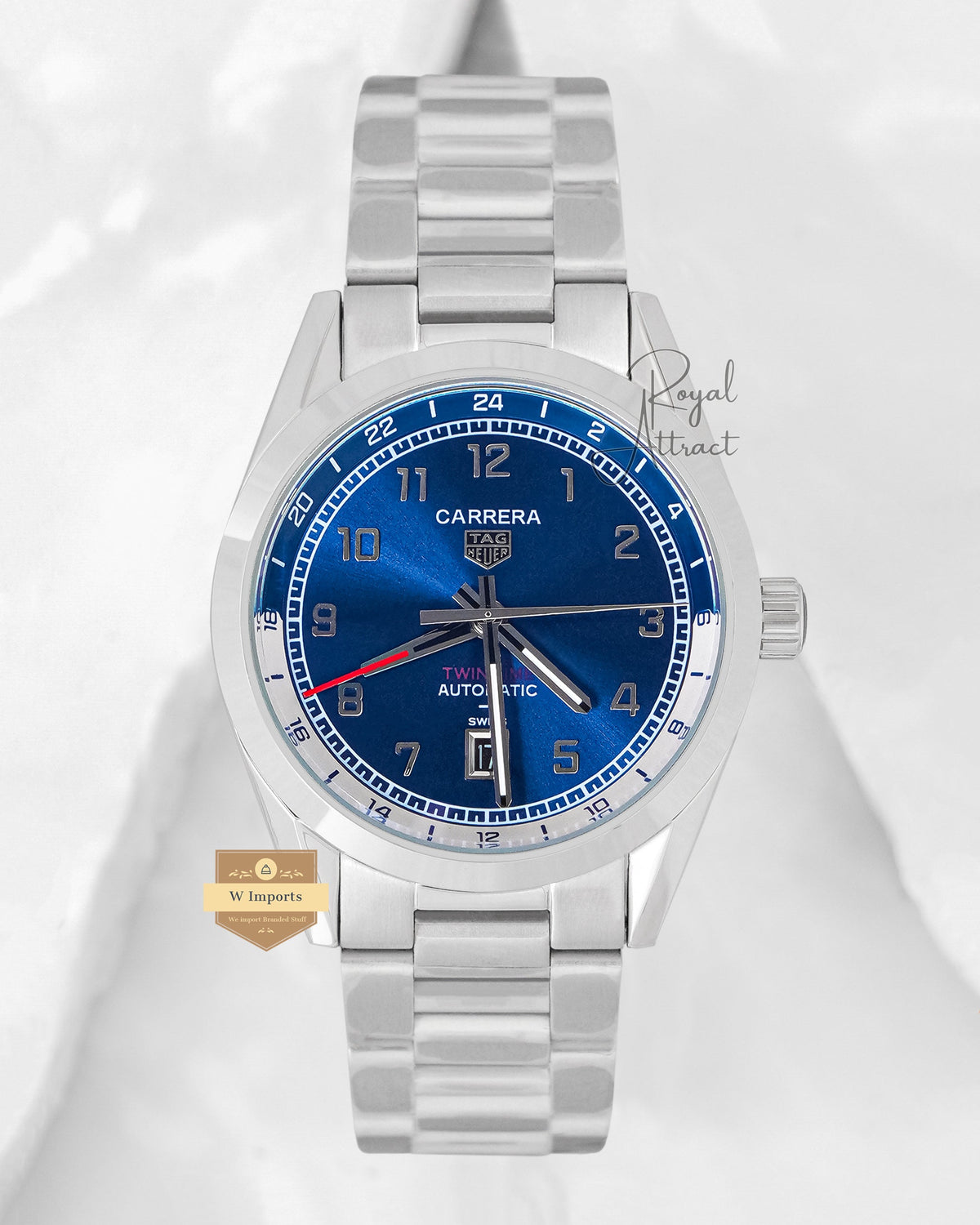Latest Collection Silver With Blue Dial Automatic Watch