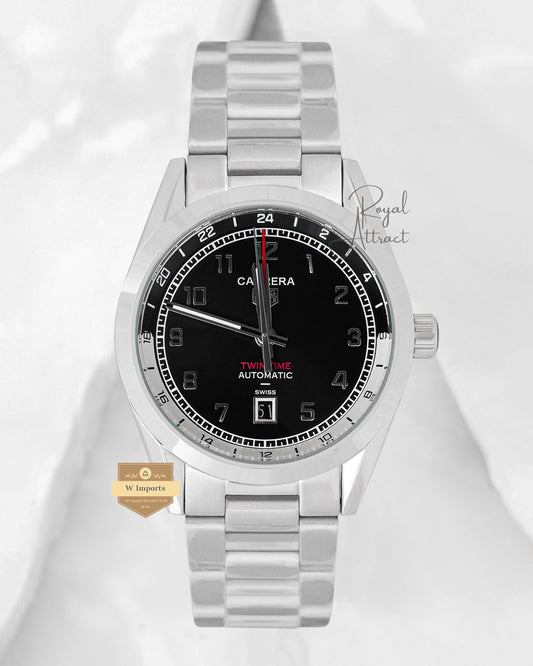 Latest Collection Silver With Black Dial Automatic Watch For Men