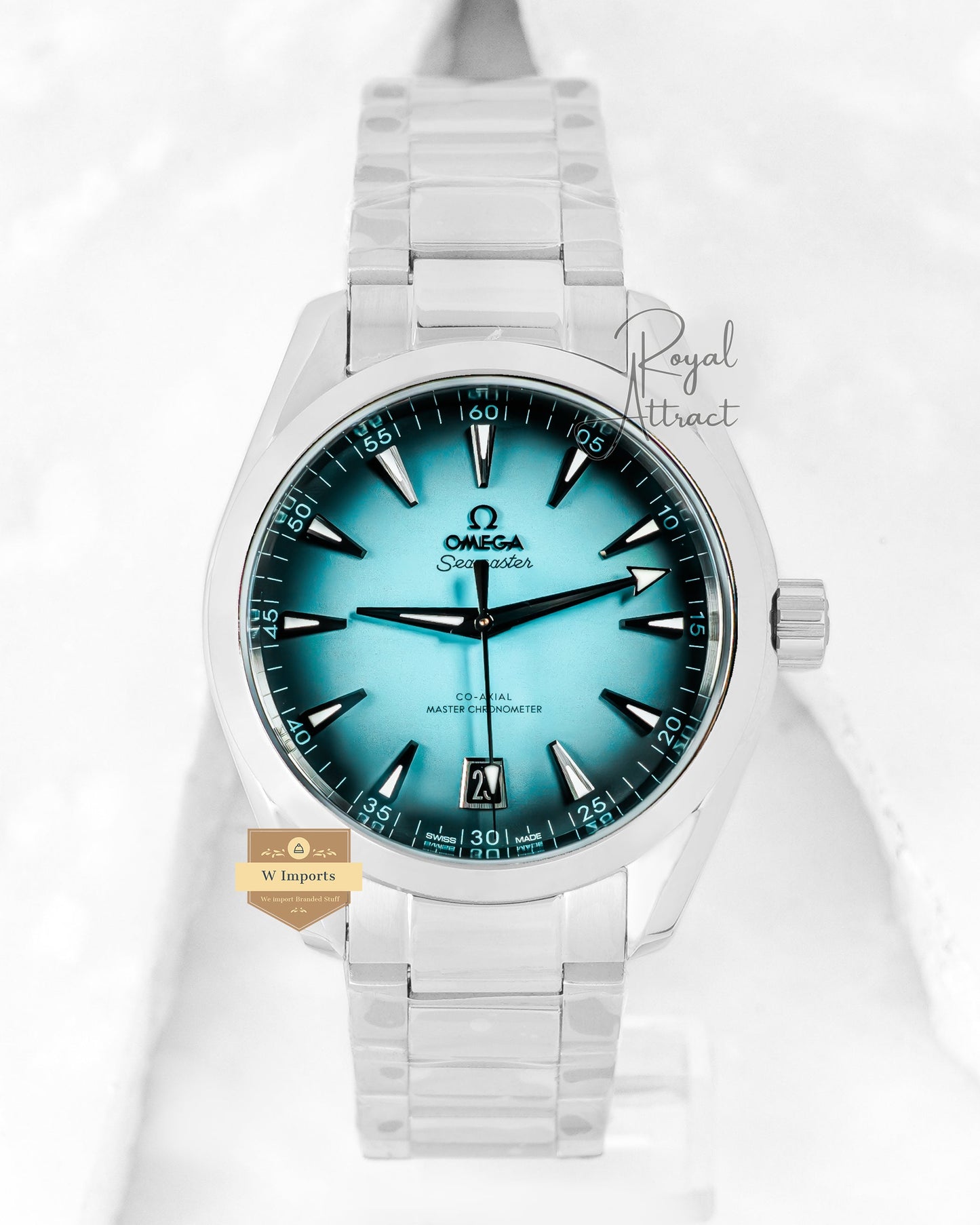 New Collection Silver With Smoky Blue Dial Automatic Watch
