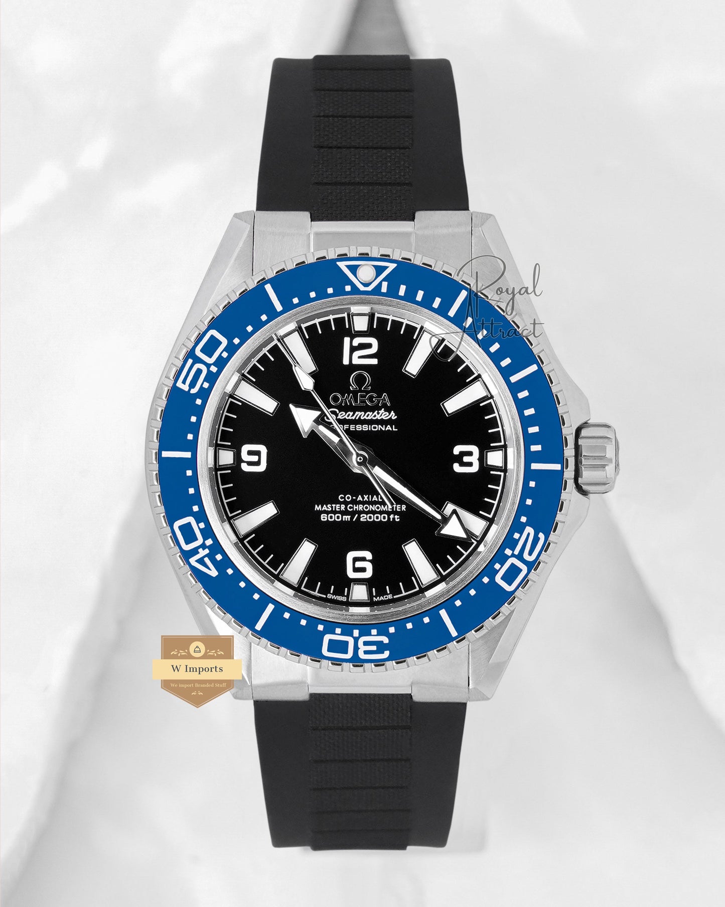 Latest Collection Silver Case With Black And Blue Bezel Automatic Watch