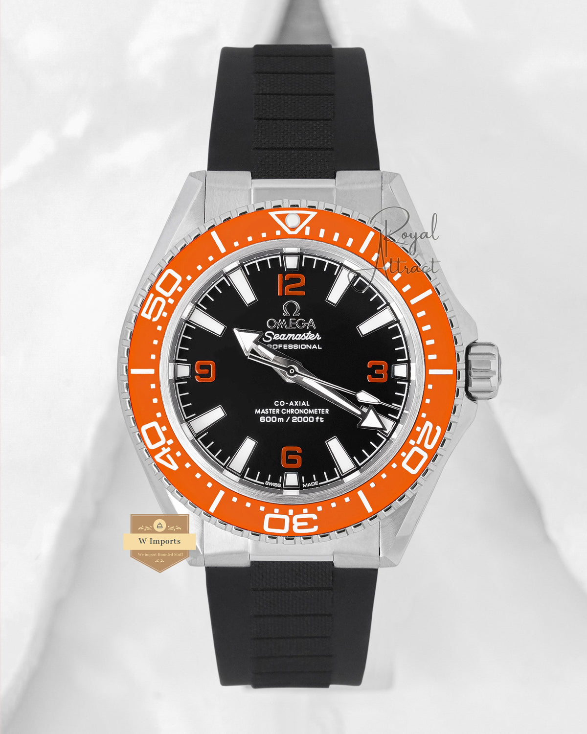Latest Collection Silver Case With Black And Orange Bezel Automatic Watch