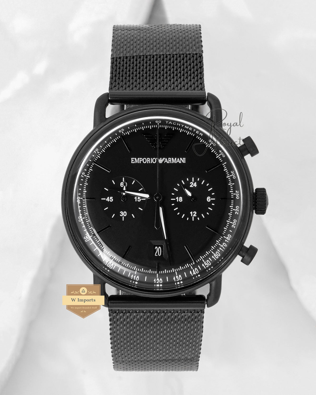 Latest Collection Chronograph All Black Chain Watch For Men