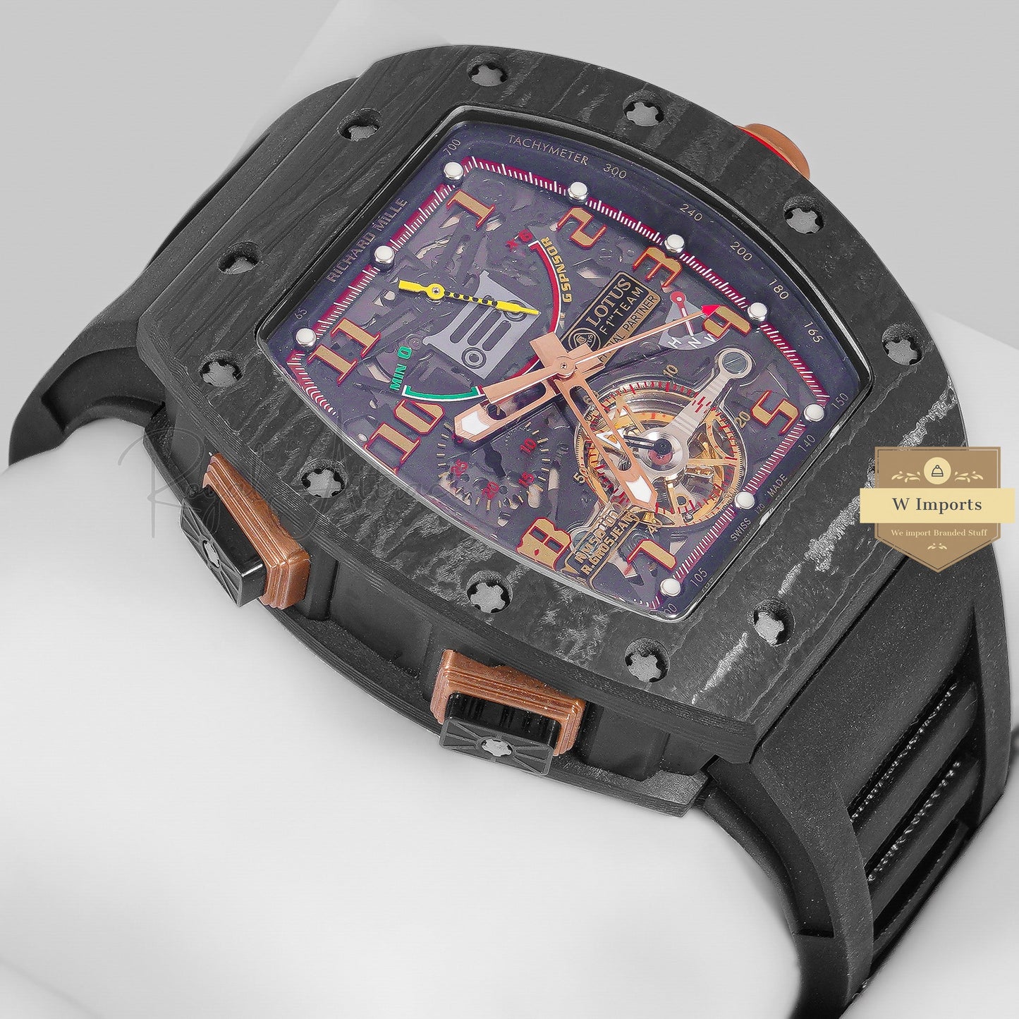 Latest Collection Chronograph Black Case & Rubber Strap