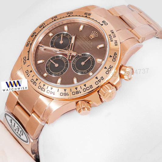 Latest Collection 40 Rose Gold With Brown Dial Automatic Watch Clean Made