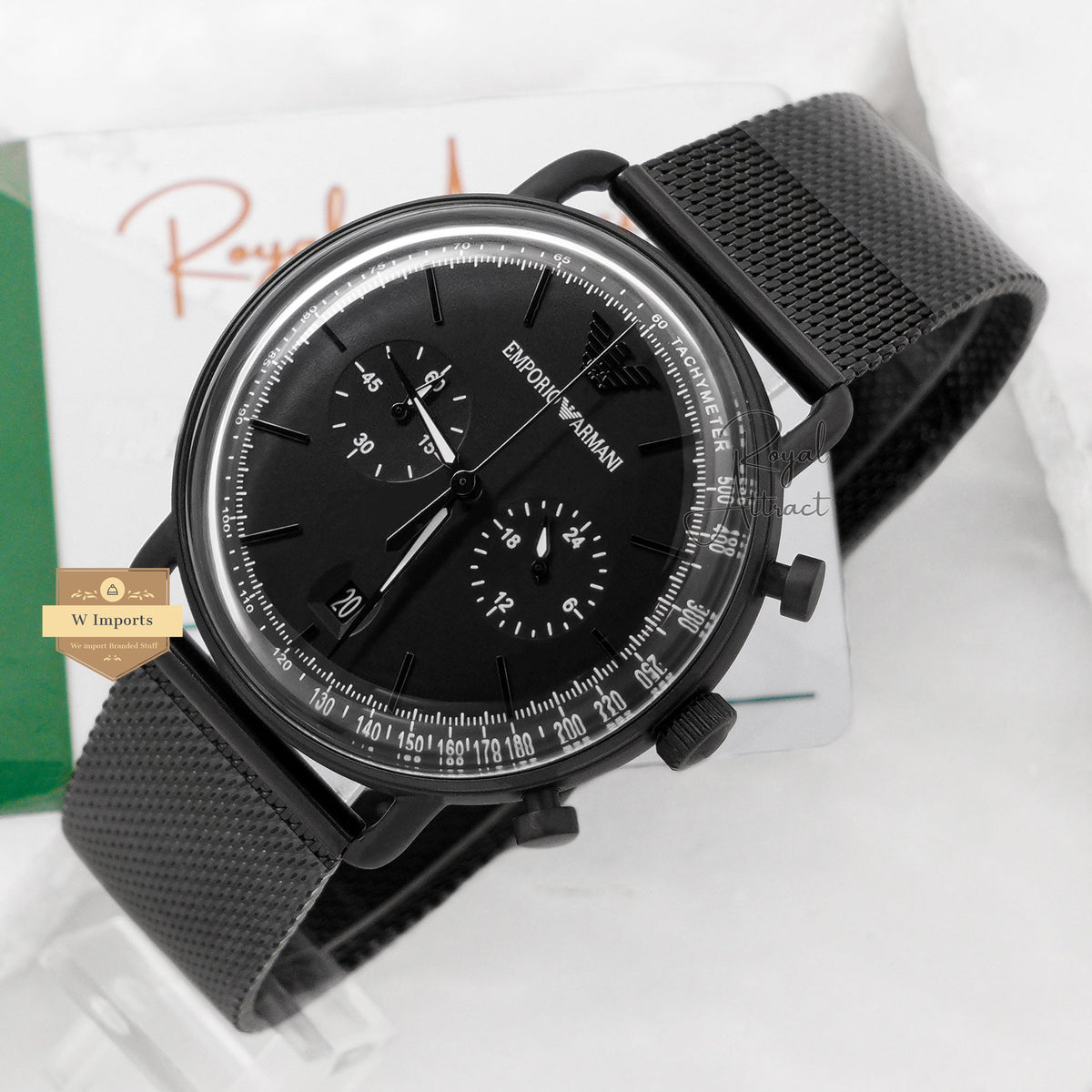 Latest Collection Chronograph All Black Chain Watch For Men