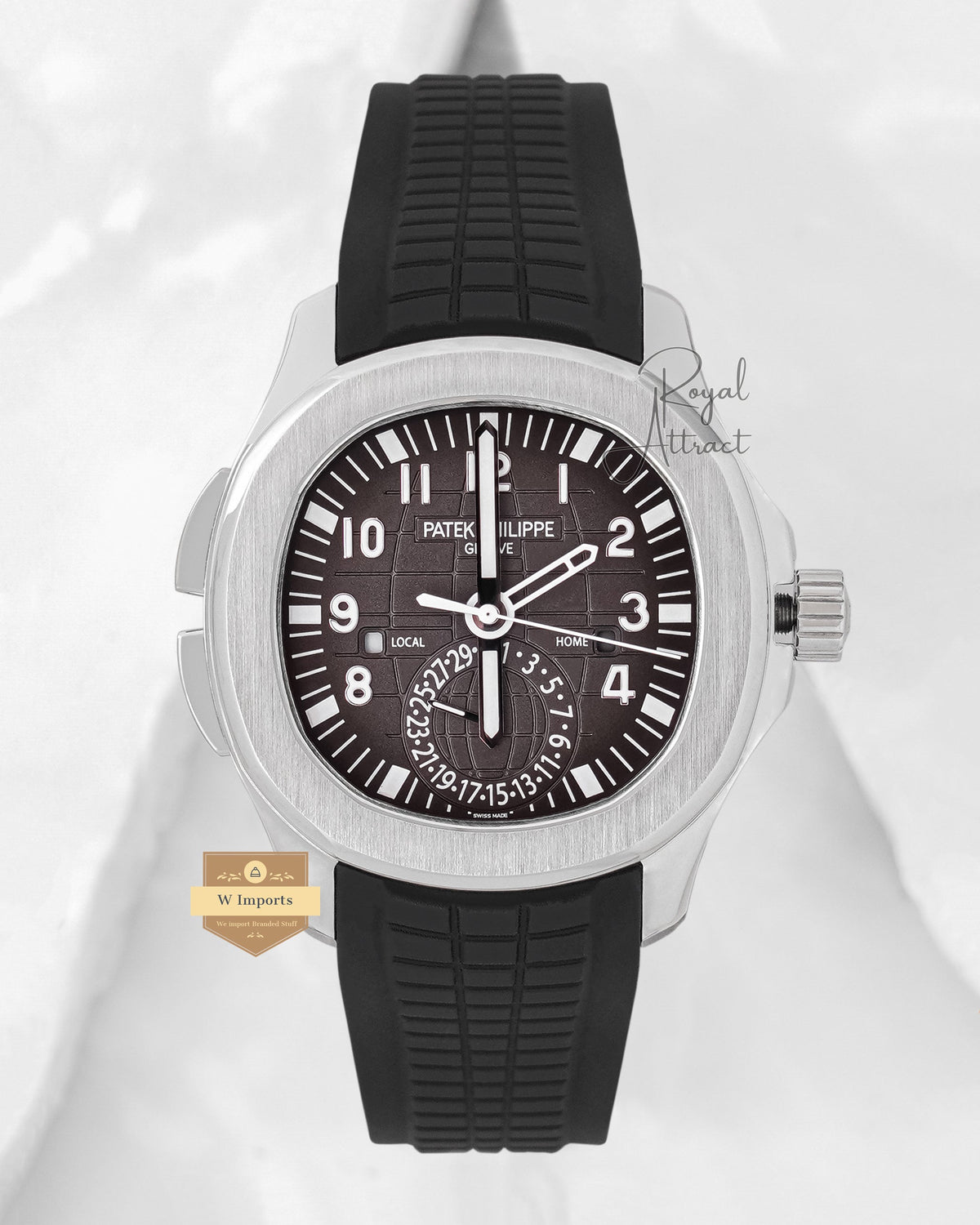 Latest Collection Silver Case With Gray Dial And Black Strap Strap Automatic Watch