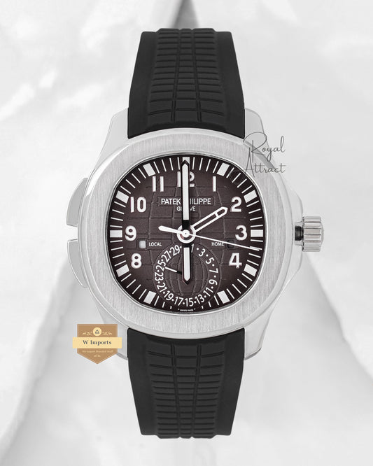 Latest Collection Silver Case With Gray Dial And Black Strap Strap Automatic Watch