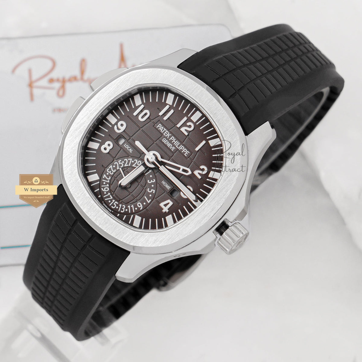Latest Collection Silver Case With Gray Dial And Black Strap Strap Automatic Watch