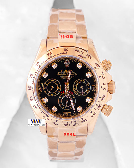 LATEST COLLECTION CHRONOGRAPH 40 YELLOW GOLD WITH BLACK DIAL ZR FACTORY