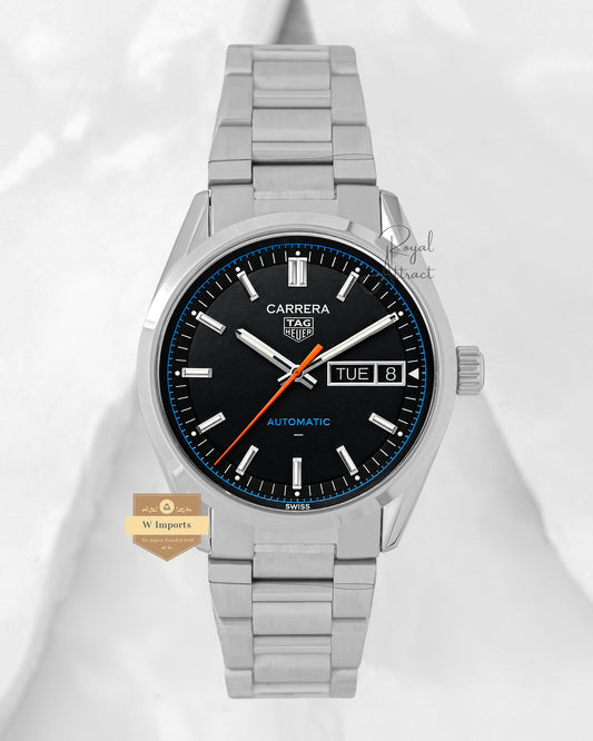 Latest Collection Silver With Black Dial Automatic Watch