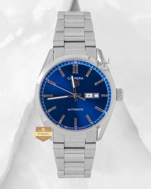 Latest Collection Silver With Blue Dial Automatic Watch