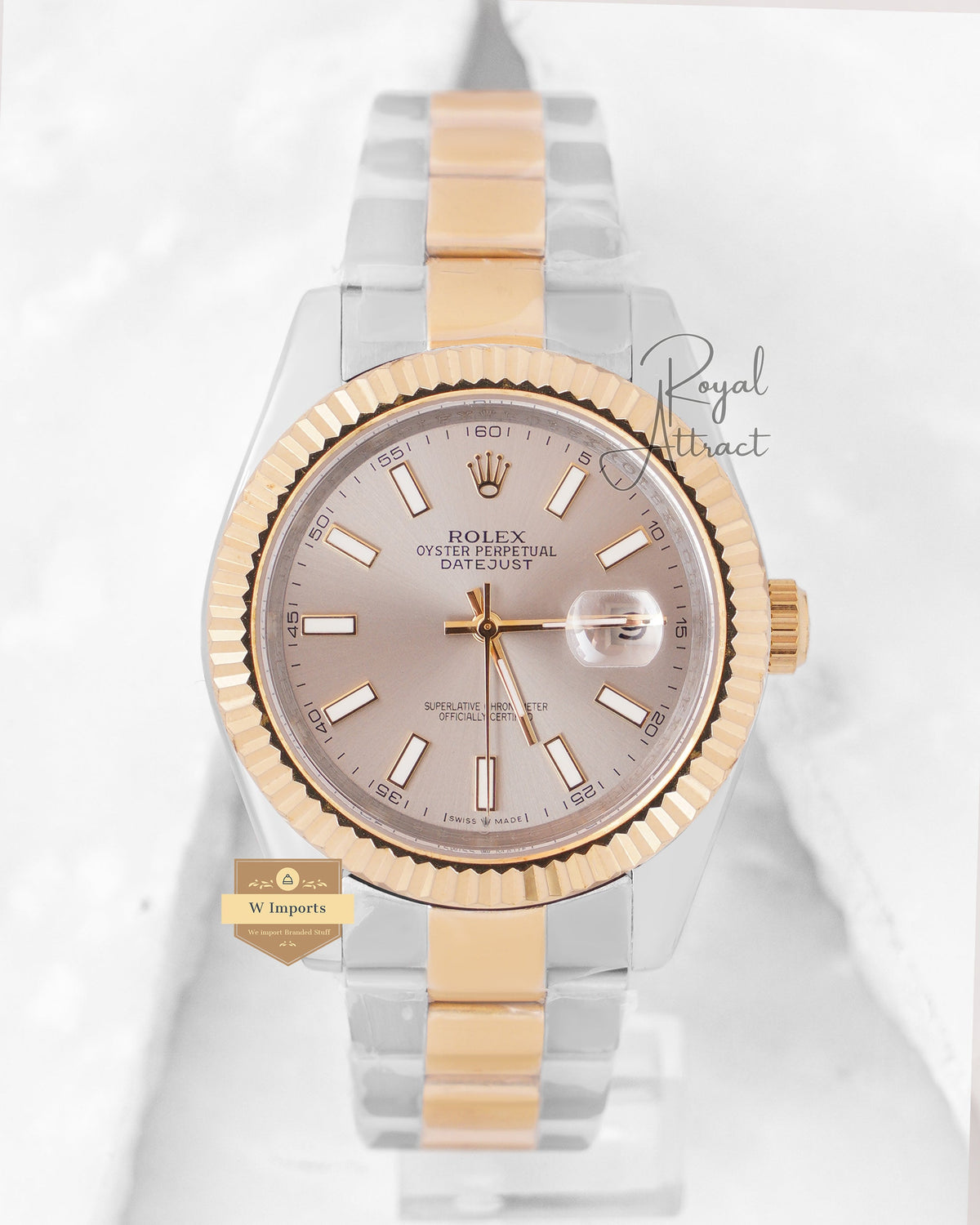 Latest Collection 41 Two Tone Yellow Gold With Champagne Dial Automatic Watch Zr Factory