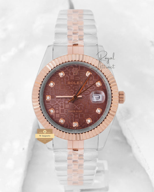 Latest Collection 41 Rose Gold Two Tone With Chocolate Brown Dial Zr Factory