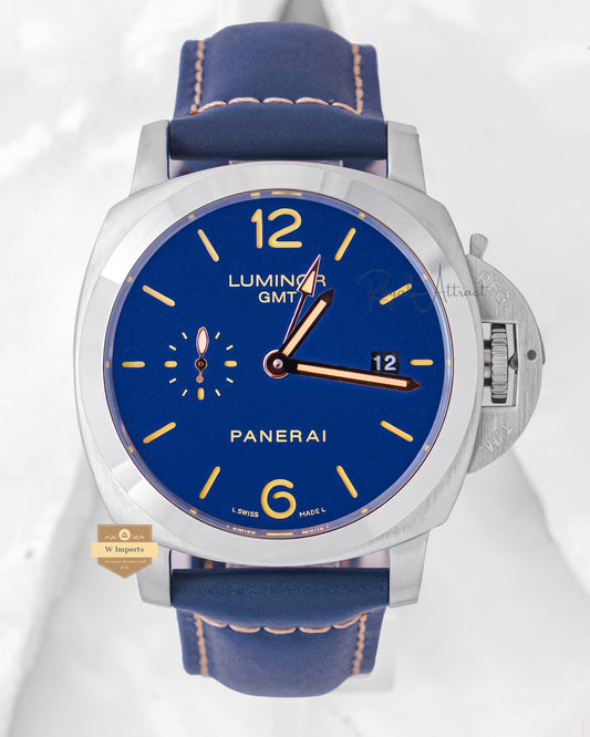 Latest Collection Silver Case With Blue Dial & Leather Strap