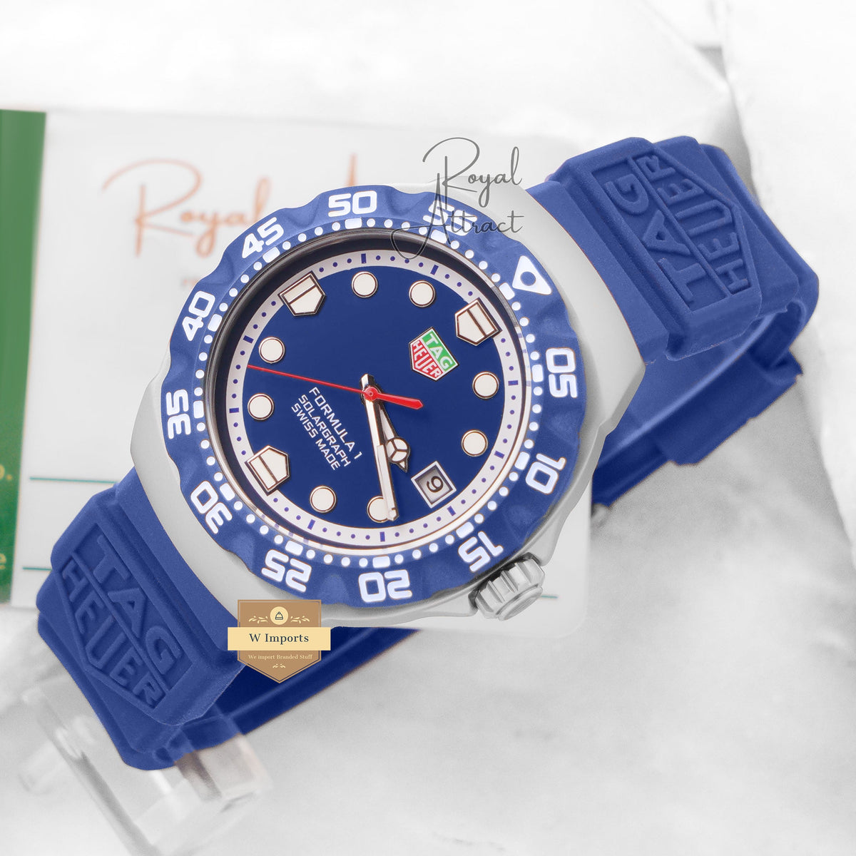 New Collection Silver Matt Case With Blue Dial Automatic Watch