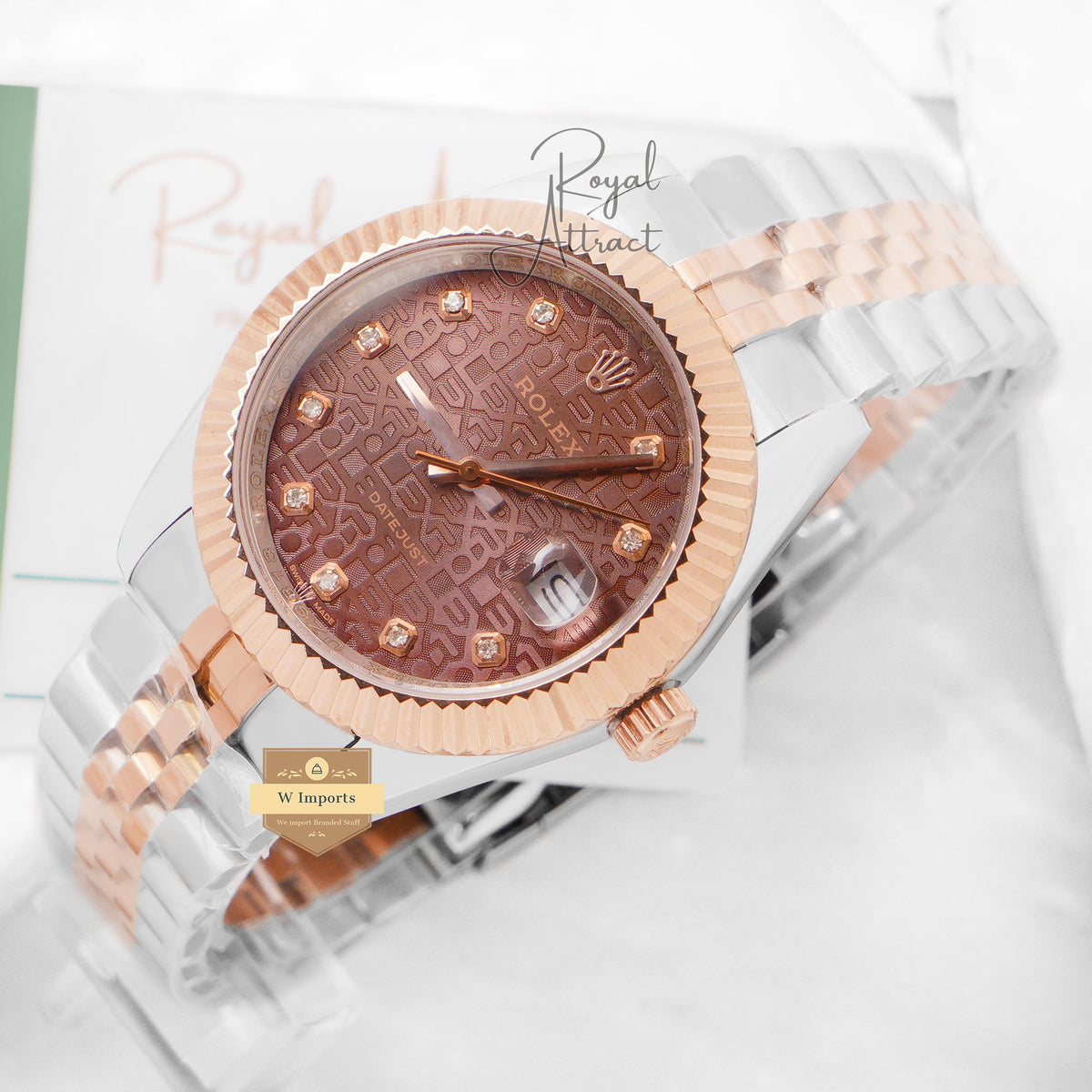 Latest Collection 41 Rose Gold Two Tone With Chocolate Brown Dial Zr Factory