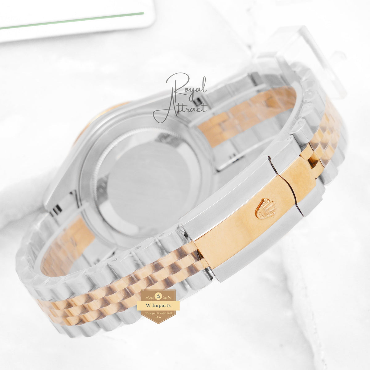Latest Collection 41 Two Tone Yellow Gold With Green Dial Automatic Watch ZR Factory