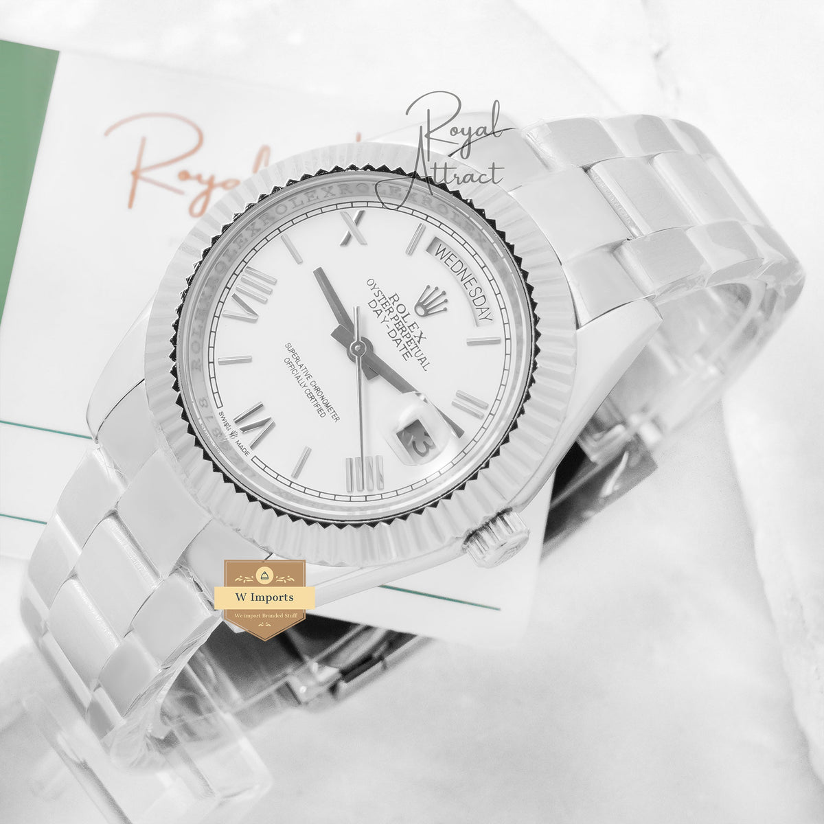 Latest Collection 40 Silver Chain With White Dial Roman Figure Automatic Watch Zr Factory