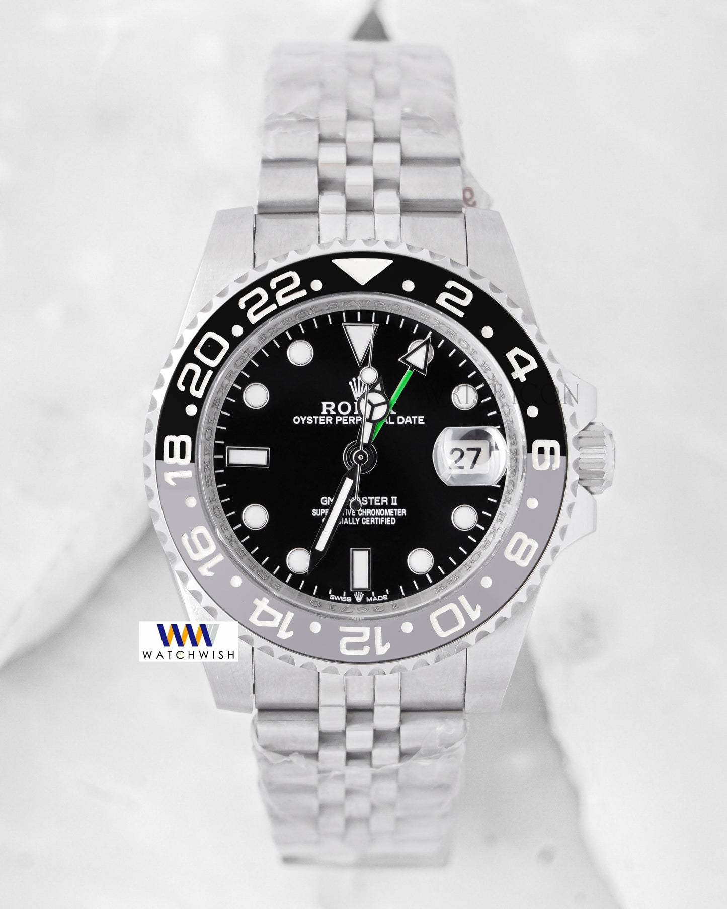 Latest Collection Bruce Wayne Gmt 40 Silver With Black Dial Zr Factory