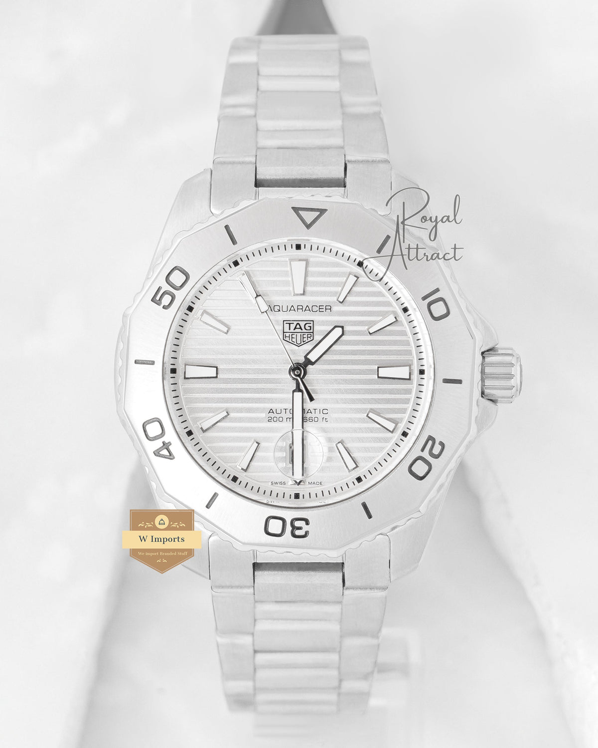 Latest Collection All Silver With Dial Automatic Chain Watch