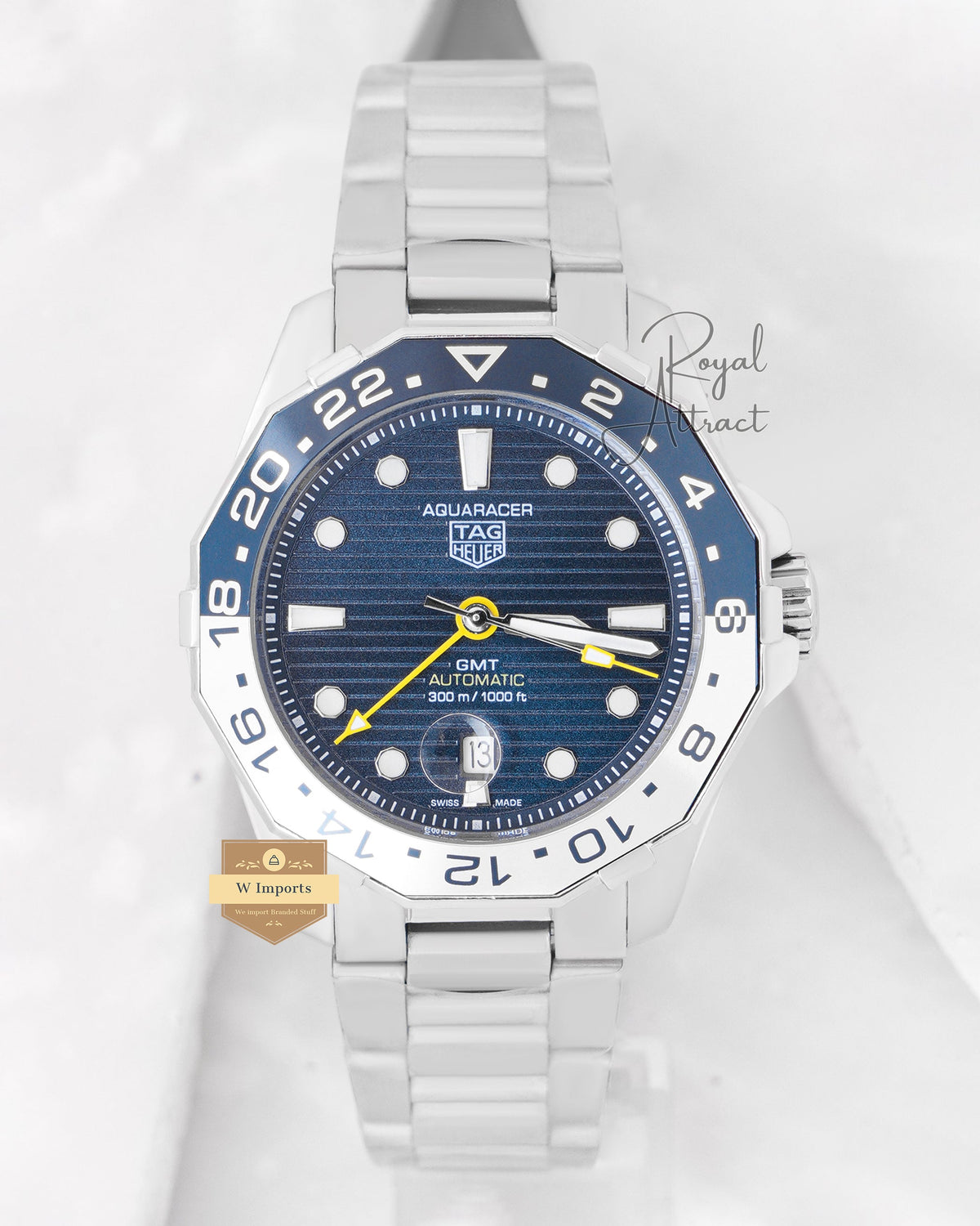 Latest Collection Gmt Silver With Blue Texture Dial Automatic Watch
