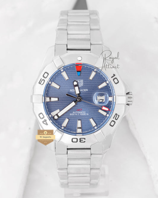 Latest Collection M7 Silver With Blue Dial Automatic Watch For Men