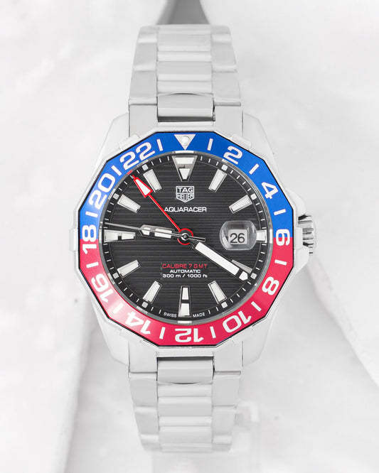 Latest Collection Gmt Silver With Black Texture Dial Automatic Watch