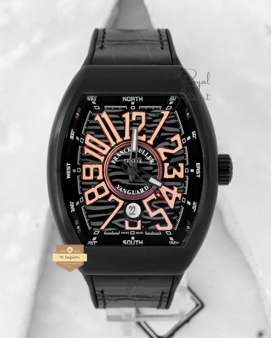 Latest Collection All Black Case With Dial & Leather Strap Automatic Watch